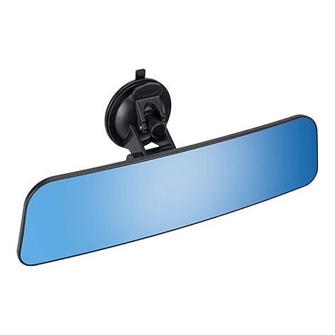 Rétroviseur anti-éblouissement 2 grandes ventouses (miroir bleu, 240x65mm), miroir de cabine adhésif universel à grand angle convexe, fixation sur pare-brise pour bébés, enfants, voitures, bateaux, ca (1/5)