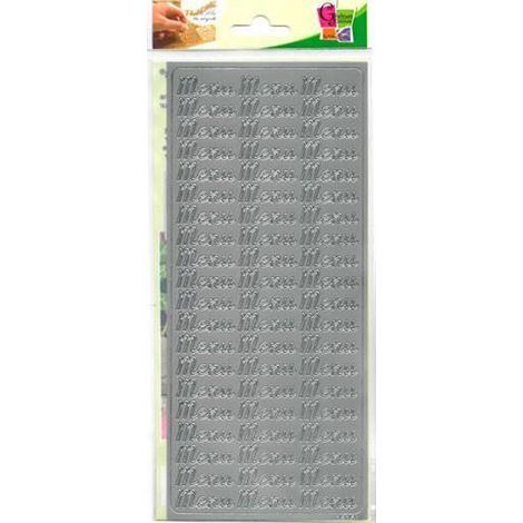 Menu - PEEL OFF'S ARGENT 105x232 - Couleur principale: Blanc - Couleur: Argent