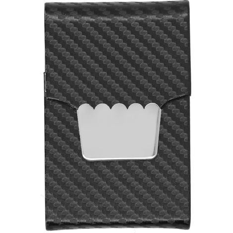 Porte-cartes de visite étui à cigarettes acier inoxydable porte-cartes de crédit organisateur fibre de carbone noire 059 (1/5)