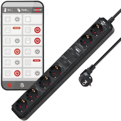 Brennenstuhl Eco-Line WI-FI 6 Posti Socket Line 1.5mt (1/5)
