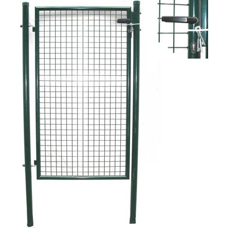Gartenpforte grün GARTENTOR 100x160 cm ZAUNTOR PFORTE mit SCHLOSS Tor Tür 55729 (1/3)