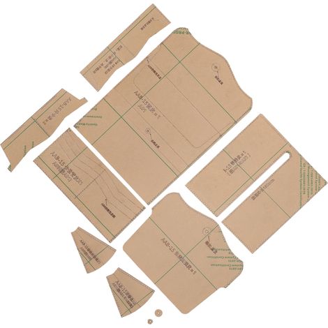 Gabarit acrylique pour dessin de motif de portefeuille long (1/5)