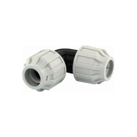 Negomix – Coude égal PE 32mm – Raccordement entrée et sortie 32mm – Pour circuits d'arrosage – Adaptation de kit de cuves