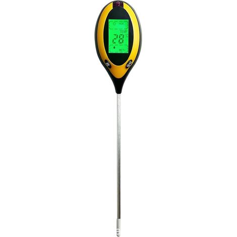 1 Testeur De Sol 4 En 1, Écran LCD Rétroéclairé, Sonde Haute Sensibilité, Pour Jardin Potager Intérieur (1/5)