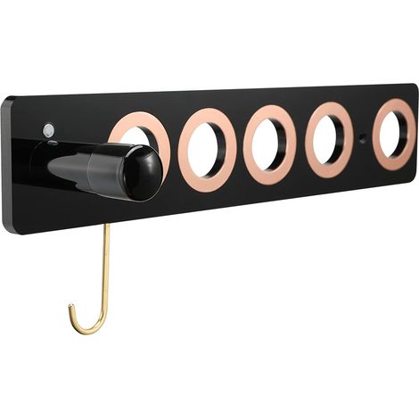 Soporte magnético de pared para secador de pelo Dyson (con enchufe, difusor y boquilla, 40 x 8 x 1 cm) (1/5)