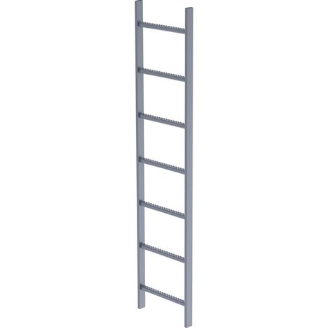 MUNK Schachtleiter aus Edelstahl 400mm breit 7 Sprossen 1,96m lang (1/4)