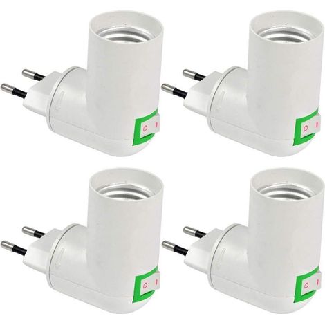E27-Fassung mit Funkschalter, Sockel für E27-LED-Lampen, Kunststofffassung für schnelle Beleuchtung, E27-Spot für Wand- und Küchenleuchten, 4er-Pack