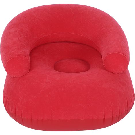 Fauteuil gonflable floqué avec accoudoirs pour salon, chambre et mobilier d'extérieur (1/5)