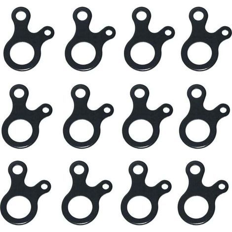 16 pcs Tendeurs de Corde en Aluminium pour Tente et Bâche - Ajusteurs Boucle Léger (1/5)