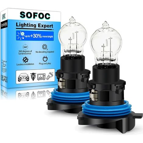 Ampoule 12V Feux de Brouillard Blanc Chaud Feux de Brouillard DRL Feux de Position Modèles C5 24W Ampoule PG20-1 Non Polarisée (1/5)
