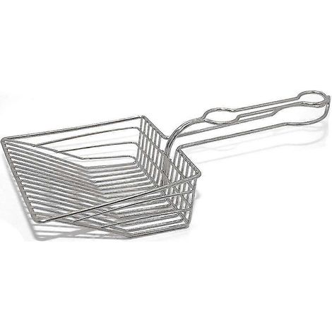 Pelle à litière pour chat Pelle à litière pour chat Pelle en métal pour animaux (argentée) (1/5)