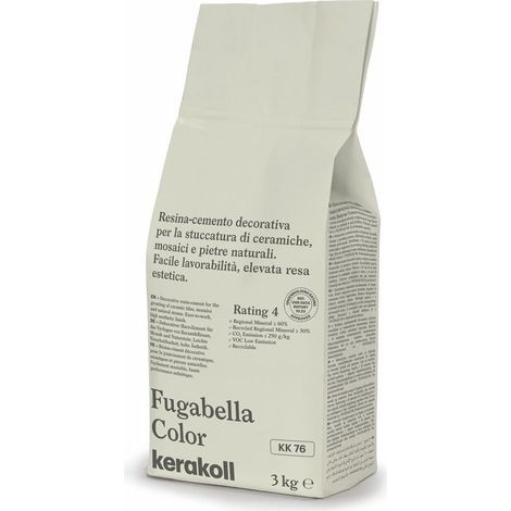 Enduit hybride pour carrelage Fugabella Color 3 kg – Couleur KK 76 – Pour chantiers humides et espaces confinés – Kerakoll
