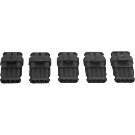 Connecteur électrique 4 broches étanche IP67, lot de 5 fiches scellées pour voiture, camion, moto, bateau, câblage auto (1/5)
