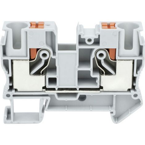 TRU COMPONENTS TC-JPT10 Grey Durchgangsklemme 10.2 mm Schnellanschluss Polzahl: 2 0.5 mm² 10 mm²  Gr