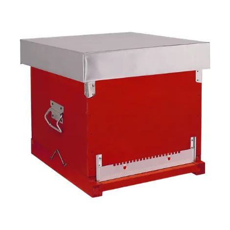 25H Arnia Dadant-Blatt 10 favi stanziale cubica fondo mobile antivarroa - Rosso mattone