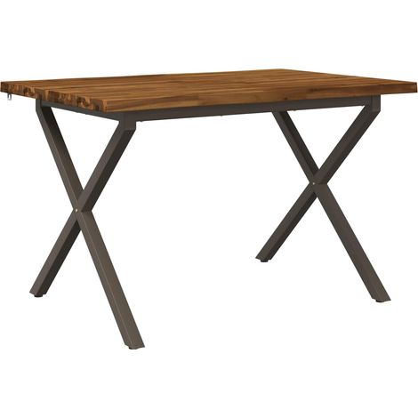 Live Edge Esstisch 110 x 55 x 75 cm Massivholz Akazie vidaXL (1/5)