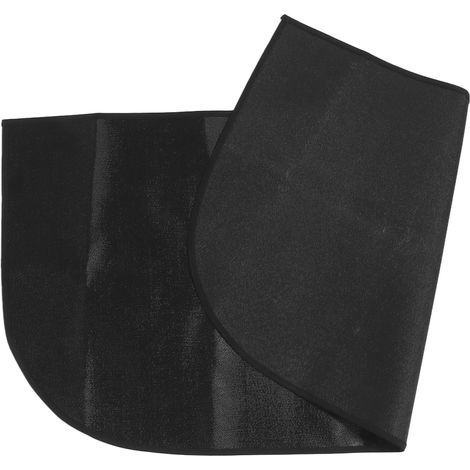 Tapis de cheminée ignifugé noir portable, antidérapant, pour barbecue domestique, 100 cm (1/5)