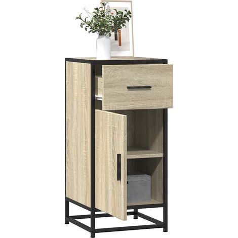 Sideboard Sonoma-Eiche 35,5x35x76 cm Holzwerkstoff und Metall