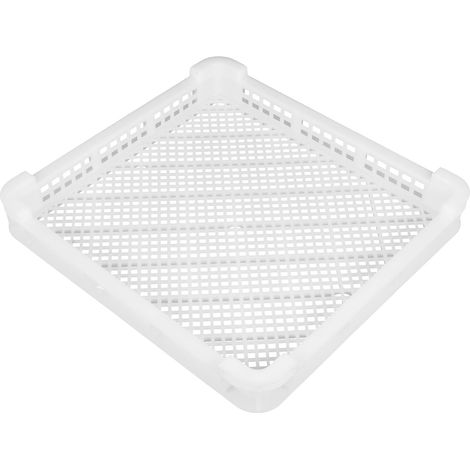 Panier Structure Creuse et Trous de Drainage de Congélation Alimentaire en Plastique Blanc Léger et Cuisine Produits Aquatiques (1/5)