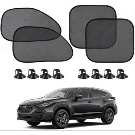 Soleils de Fenêtre de Voiture, Stores Protection UV pour Latérale Pare Soleil Latéral Pliable avec Ventouse, Compatible (1/5)