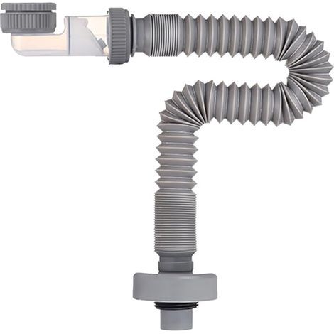 Siphon Lavabo Universel Syphon Evier Cuisine Gris Flexible Kit de Siphon Evier Cuisine pour Vidange de Baignoire, Douche, évier de Cuisine (1/5)