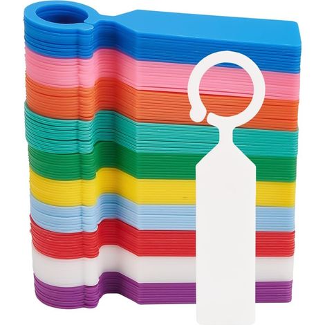 100 Étiquettes de Plantes Suspendues en Plastique, 10 Couleurs Aléatoires, Imperméables (1/5)