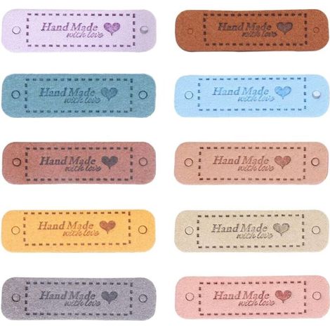 [MAI UTILIZZATO]60 etichette da cucire, etichette in pelle fatte a mano, etichette in tessuto, etichette da cucire fatte a mano, etichette tessute, etichette per abbigliamento fai da te (1/4)