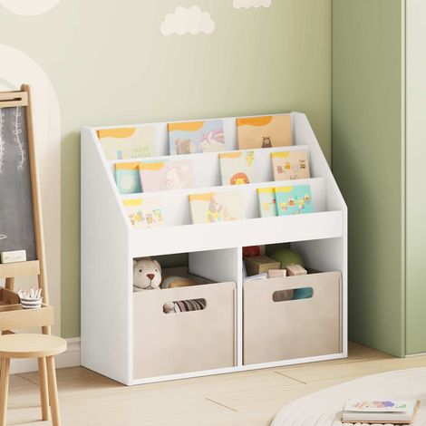 vidaXL Bibliothèque pour enfants Blanc 72,5 x 29,5 x 69 cm