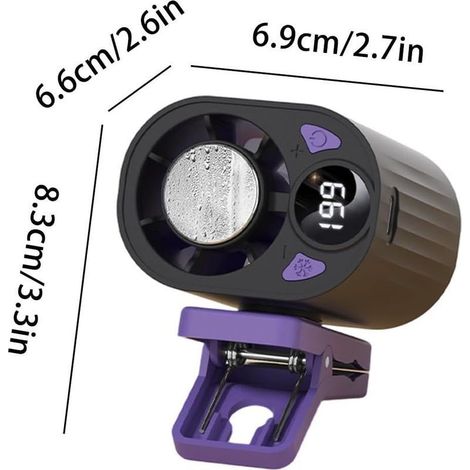 Tragbarer Sommerventilator, USB-aufladbarer Luftzirkulator, 360-Grad-Drehung, leise und energiesparende Technologie für Reisen, Camping und Strand (1/5)