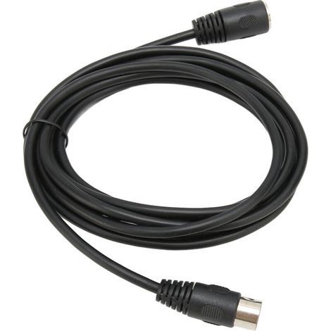 Câble MIDI 5 broches DIN mâle-femelle 3 m pour synthétiseur, clavier et équipement audio, connexion fiable (1/5)