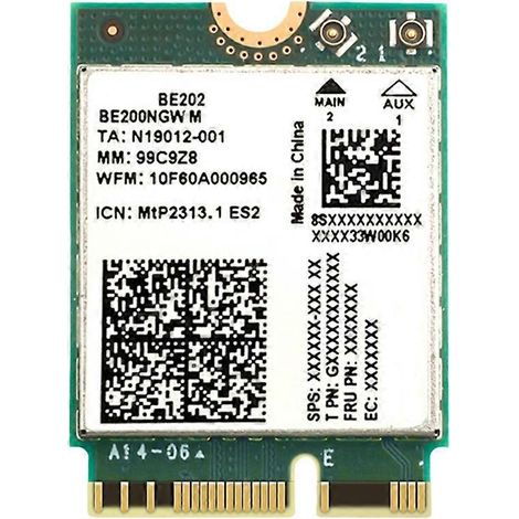 Carte réseau sans fil Gigabit WiFi 7 BE202 (tribande 2,4/5/6 GHz, 5 374 MHz) avec Bluetooth 5.4 (1/5)