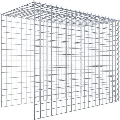 Gabiondeco - Gabion - Element de prolongation en hauteur et en longueur 100 cm x 80 cm x 50 cm (L x H x P). maille 5 x 5 cm. Spirale. Attention il manque deux grill... (1/5)