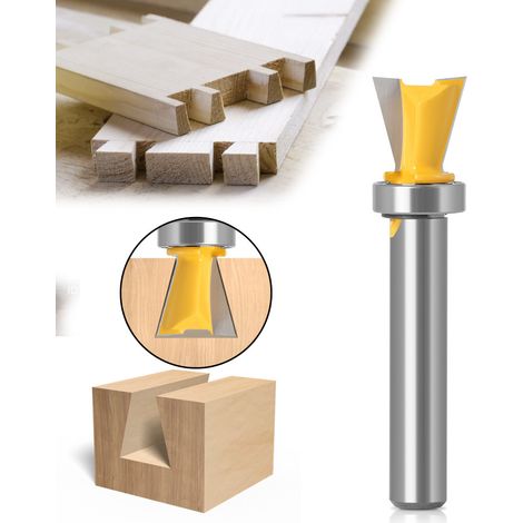 Schwalbenschwanzfräser mit Lager 8 mm Schaft