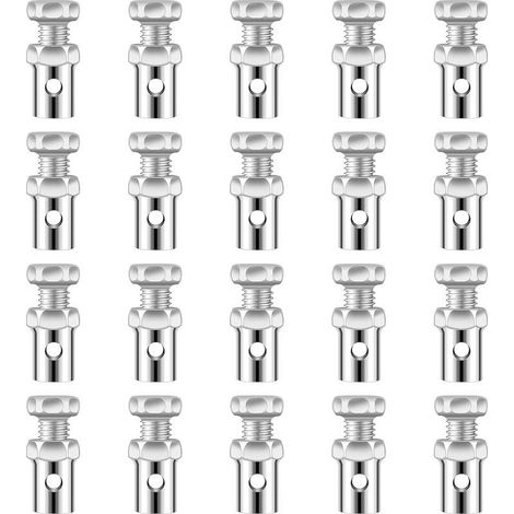 Lot de 20 embouts universels de câble de frein d'accélérateur de 0,3 cm, serre câble d'accélérateur Go Kart, extrémités de câble de frein pour moto (1/5)