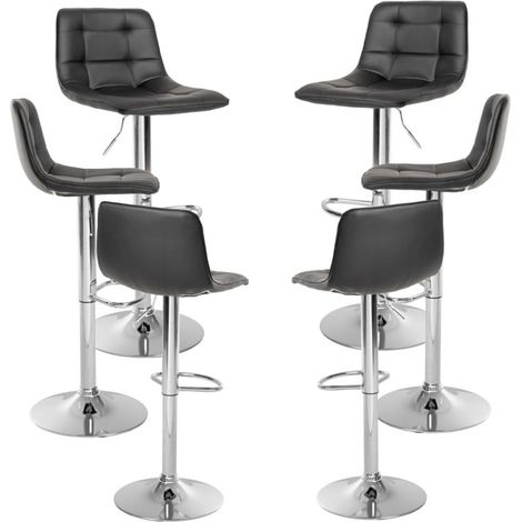 Packs Taburetes Cocina - Pack 6 Taburetes Linka - Negro (1/4)