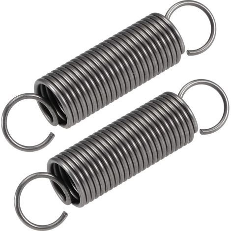 Tension Spring Extension Springs 20mm OD, 2mm Wire Dimension, 157.5mm Extendable Length 90mm Free Length Steel 7.8kg Load Capacity Grey 2pcs (1/3)