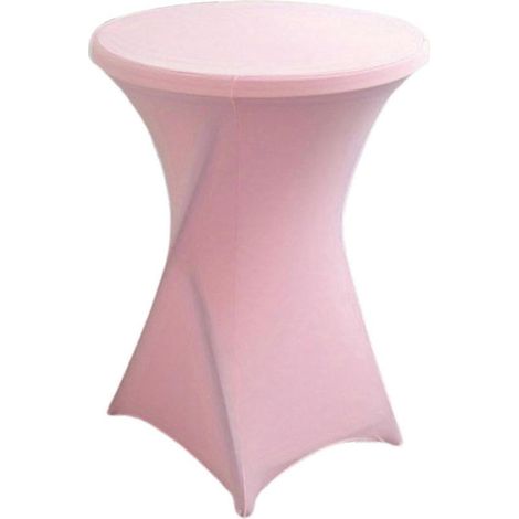 Nappe de table de cocktail (S Rose) Couleur unie, très élastique, résistante à l'huile, taille universelle, installation facile (1/5)