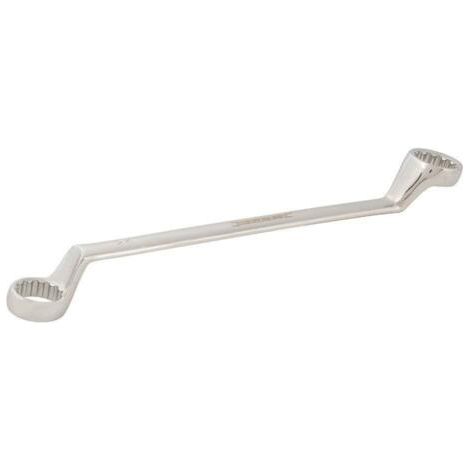 CHIAVE POLIGONALE DOPPIA CON ENTREMITA'CURVE ESAGONALI - MISURE 14x15 - IN ACCIAIO CROMO VANADIO