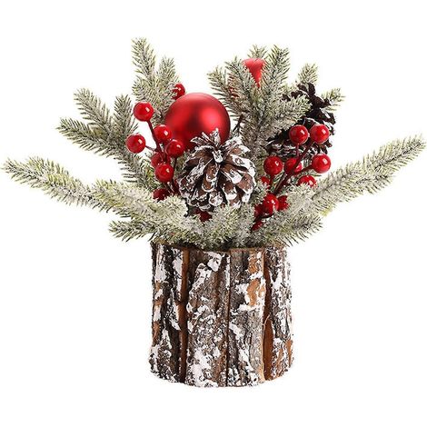 Mini sapin de Noël de bureau floqué (1/5)