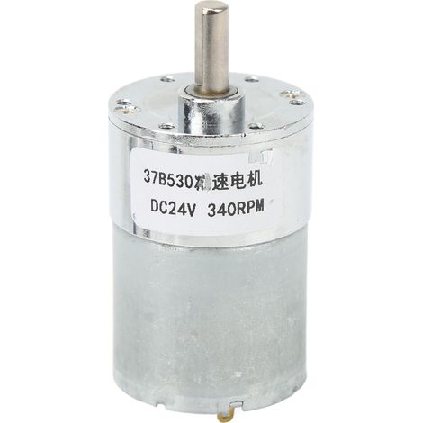 Moteur à engrenages DC 24V 340 tr/min, couple élevé, vitesse réglable, bobine en laiton, micro réducteur de vitesse (1/5)