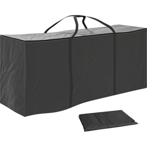Sac de Rangement Etanche 720L Housse de Protection Coussin Jardin Tissu Oxford 600D Imperméabilité 2000mm UV30+ Noir 175x55x75cm pour Coussins Couvertures Jouets Extérieur (1/5)