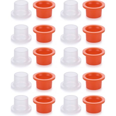 Jeu de 20 joints plats en silicone Irovami - Joint d'étanchéité en caoutchouc pour robinet d'angle 1/2 pouce, réparation étanche des fuites pour la plomberie de salle de bain et de cuisine (1/5)