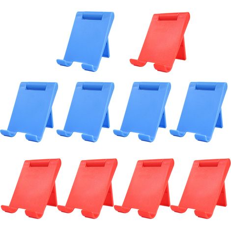 Support de bureau pliable en plastique pour téléphone portable et tablette, compatible avec les cours en ligne (10 pièces). (1/5)