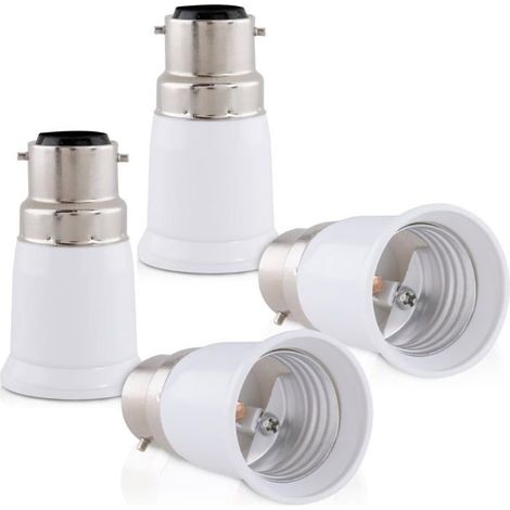 4x adaptateur de douille - Convertisseur douilles B22 vers E27 - Adaptateur de support de lampe culot baïonnette (1/5)