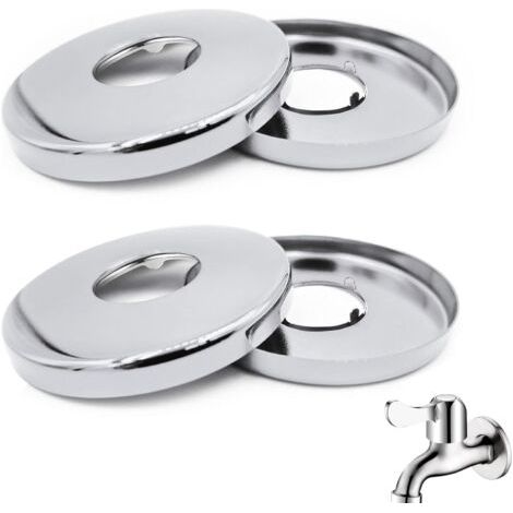 Rosace Mitigeur Douche Acier Inoxydable, 4 Pièces Rosace Robinet, Pour Robinet De Douche/Robinets Muraux D'eau Chaude Et Froide/Cuisine(26 mmx60 mmx10 mm) (1/5)