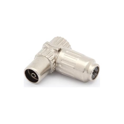 Connettore tv angolato 9,5/2,3 mm - femmina - metallo