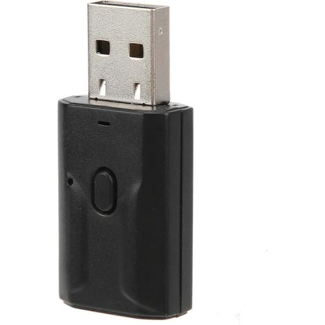 Tragbarer USB-Bluetooth-Adapter, tragbarer drahtloser Audio-Empfänger und -Sender, schwarz, für PC, TV, Auto, 3,5-mm-AUX-Anschluss