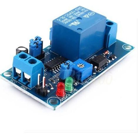 Relais de retard 12V DC Module de commutation d'arrêt avec minuterie 8 plages de temps sélectionnables Capacité de charge 250V AC 10A (1/5)