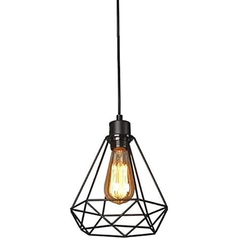 MINKUROW Portalampada Industriale Con Gabbia Per Lampadina In Metallo Vintage Per Lampada A Sospensione Fai-Da-Te Lampada Da Parete A Plafoniera (Lampadina Esclusa) (1/5)