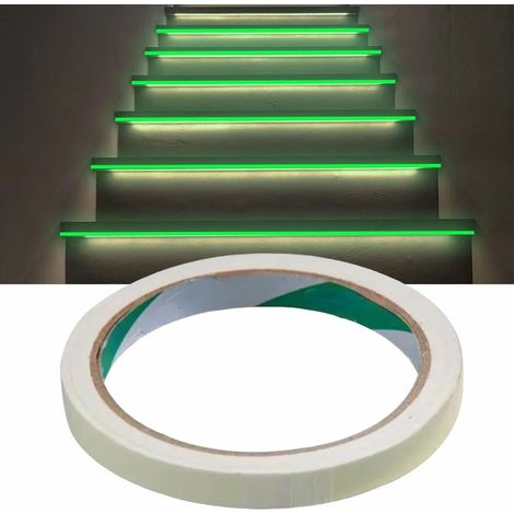 Ruban Adhésif Lumineux Vert 3m Phosphorescent 10mm Bande pour Porte Velos Exterieur (1/5)